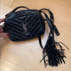 Ysl leather belt bag w tassel